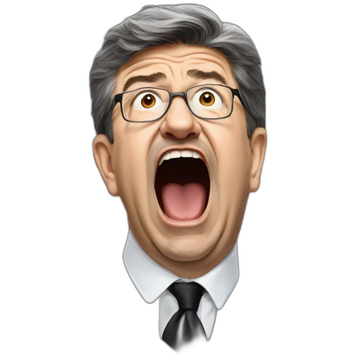 Jean Luc Mélenchon yelling emoji