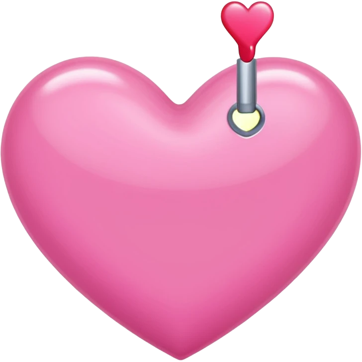 a pink heart with nail varnish emoji