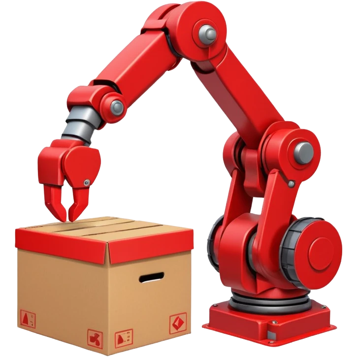 robot arm which is picking block in box emoji