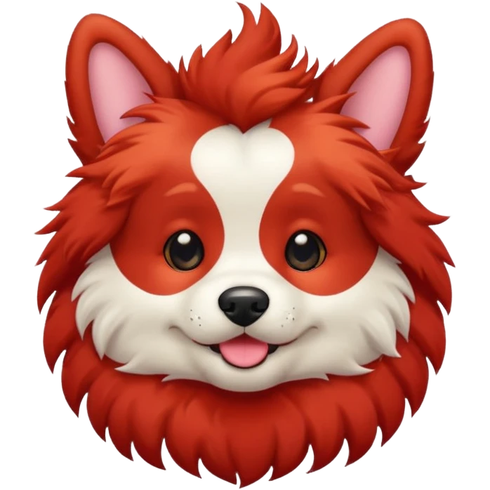 puppy dog red emoji