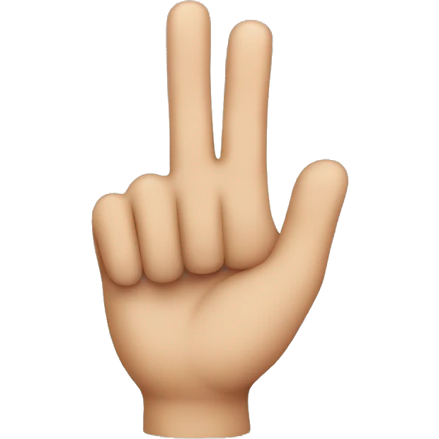 a finger emoji