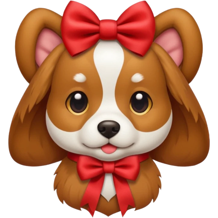 dog with a bow emoji