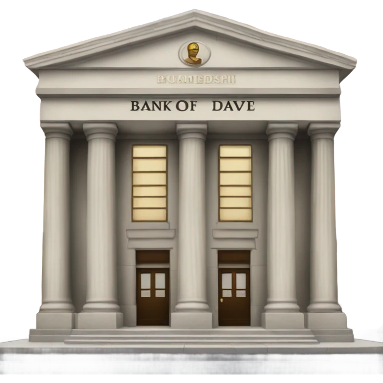the bank with the inscription bank of Dave emoji