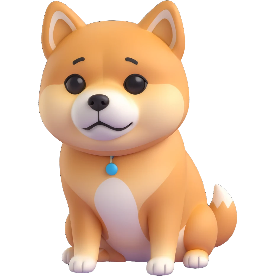 shiba inu, sad emoji