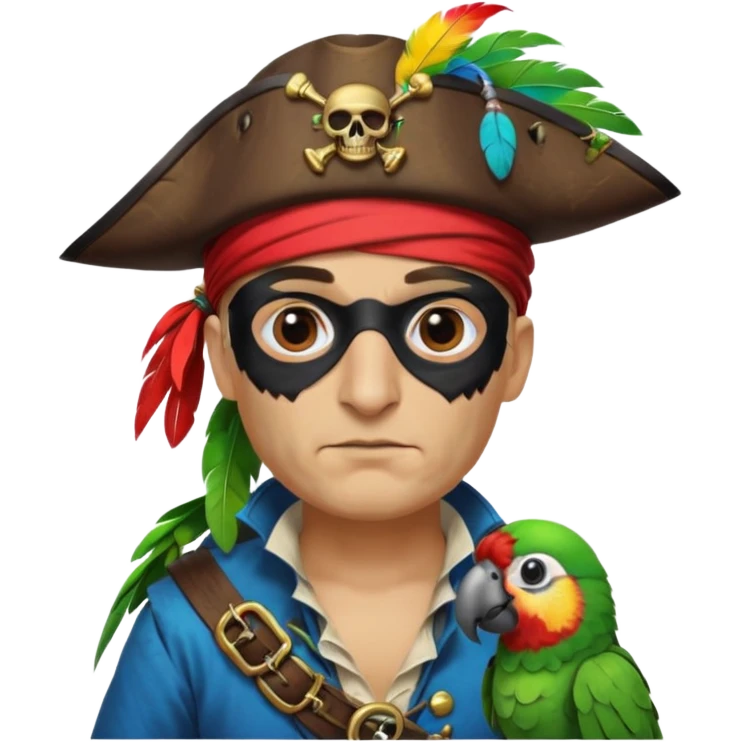 pirate and parrot emoji