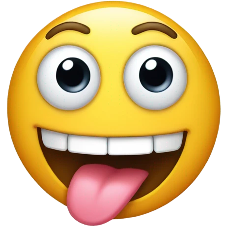 face with tongue sticking out crazy emoji