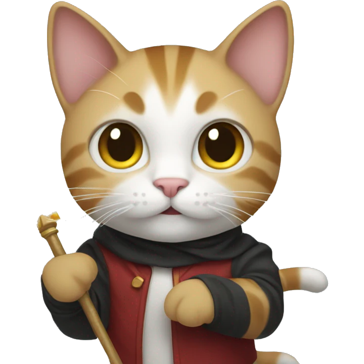 Cat holding a wand emoji