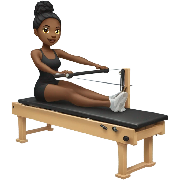 Pilates reformer black girl emoji
