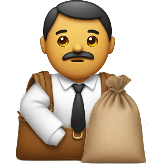 Ladrón con una bolsa cogida emoji