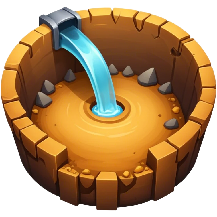 A deep hole or pit in the ground emoji