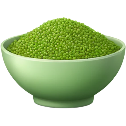 Bowl with green buckwheat emoji