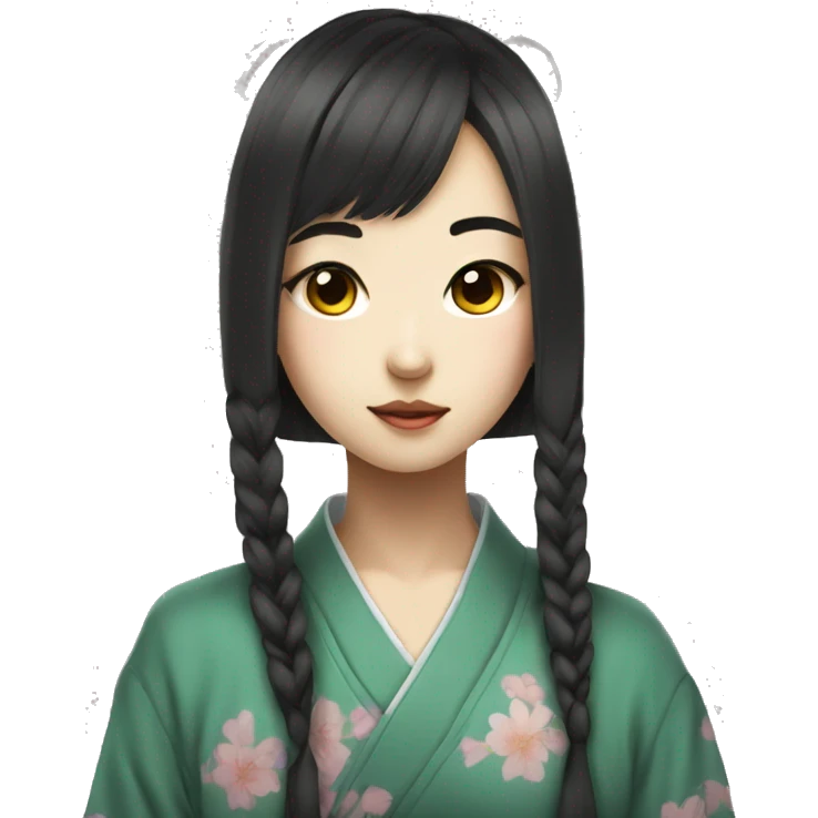 An Asian girl in manga art style  emoji