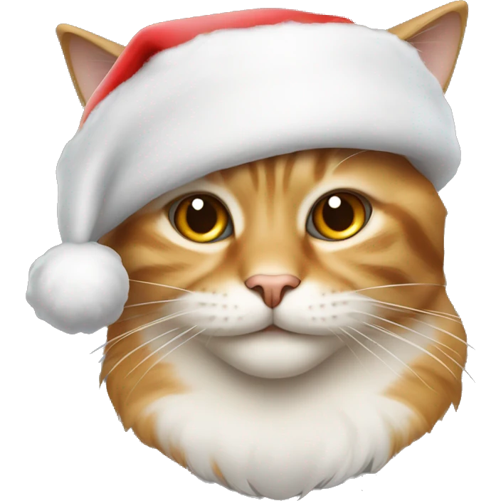 A cat with a Santa hat  emoji