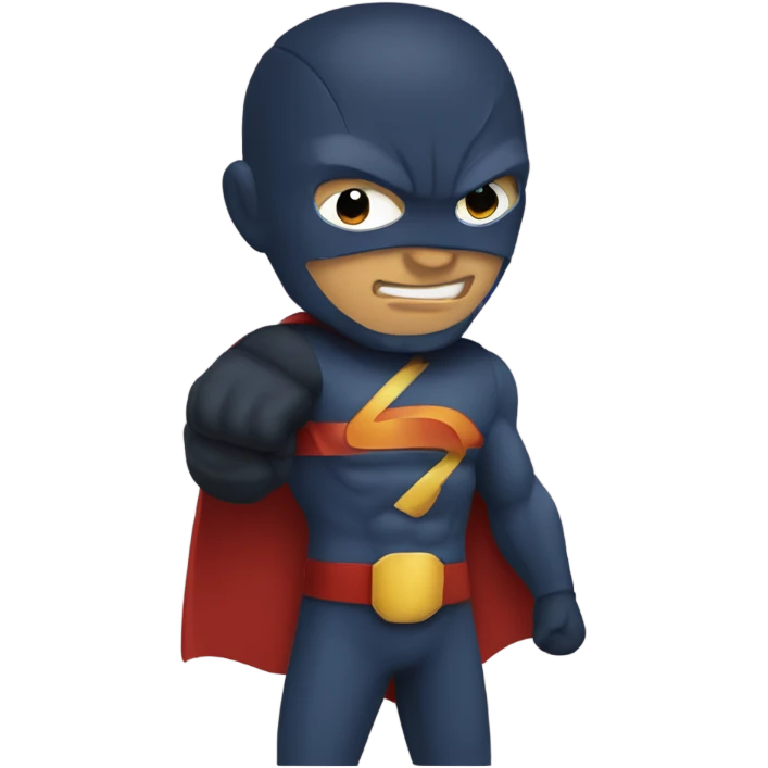 Super hero fighting villain emoji