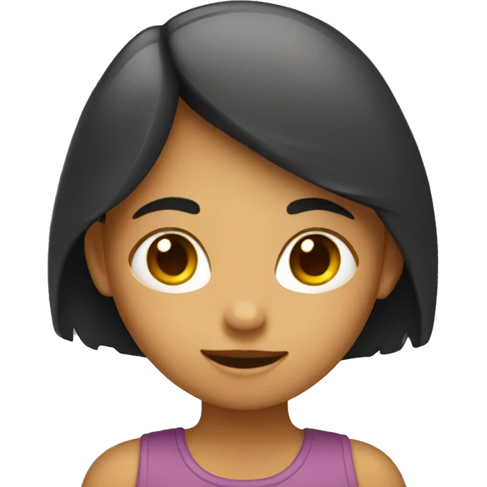 a girl is holding emoji