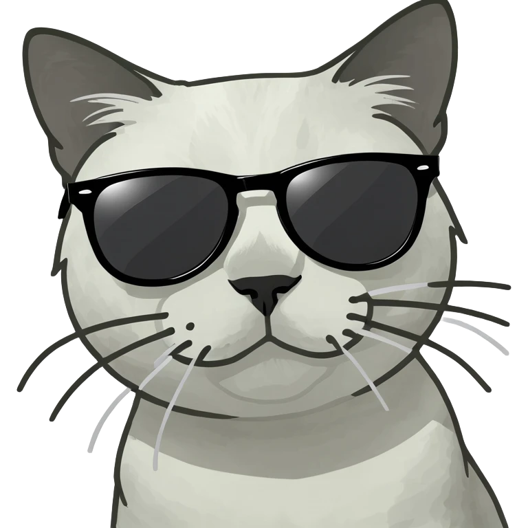 Cat with sunglasses emoji