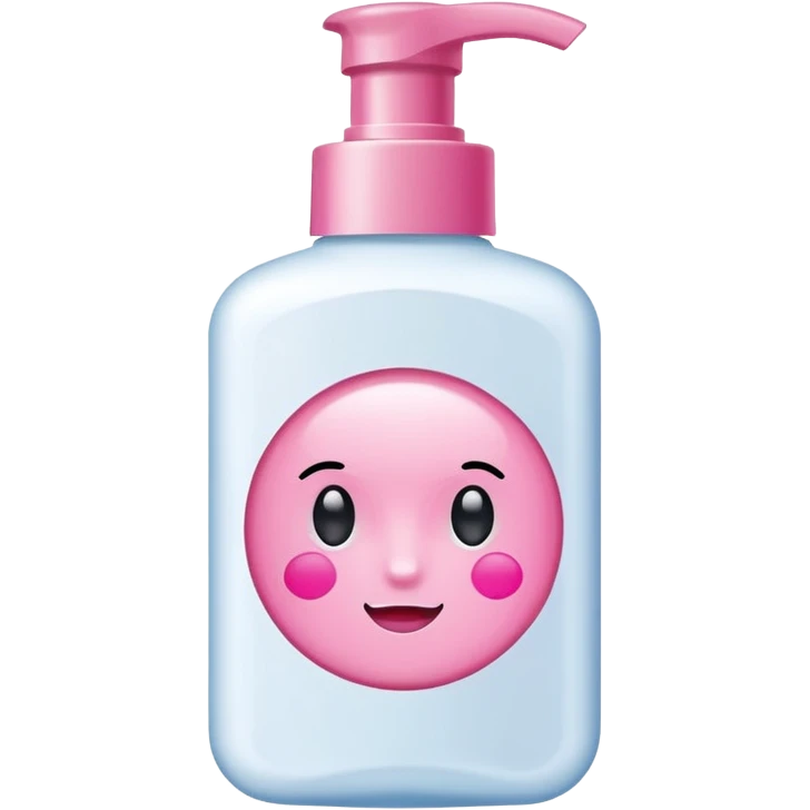Make up remover bottle with a sticker  emoji