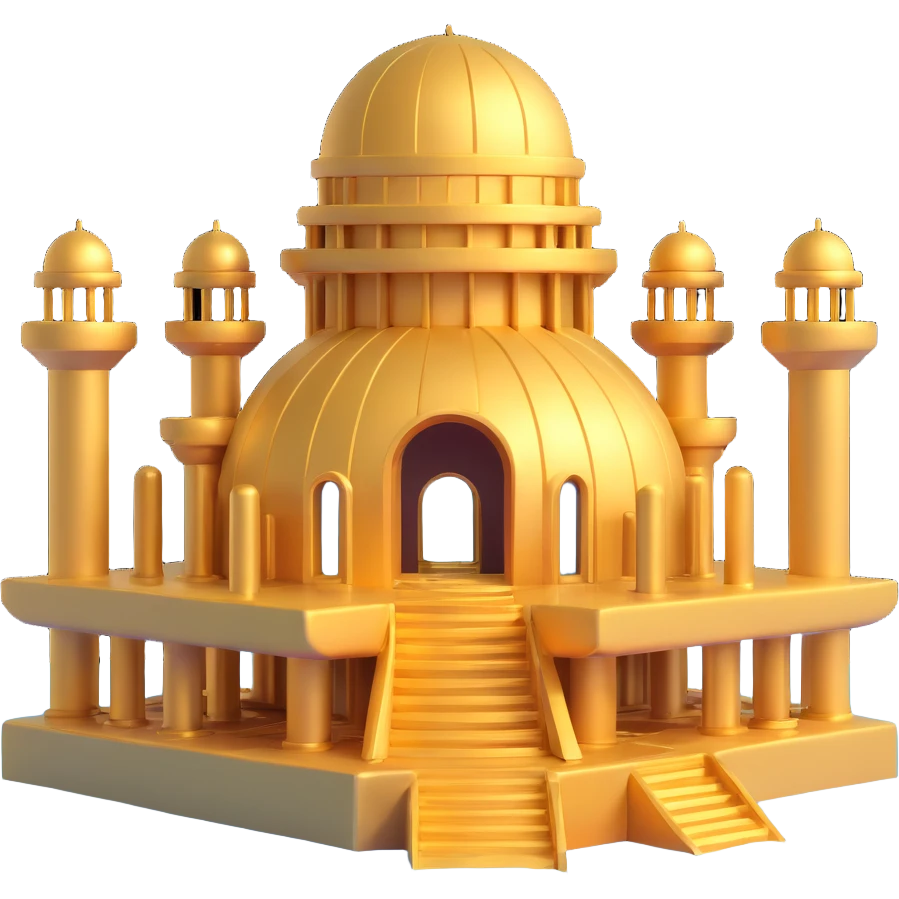 futuristic golden underwater base, full structure shown, domes, pillars, Anunnaki details emoji