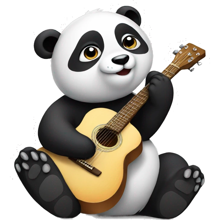 Panda playing guitar emoji