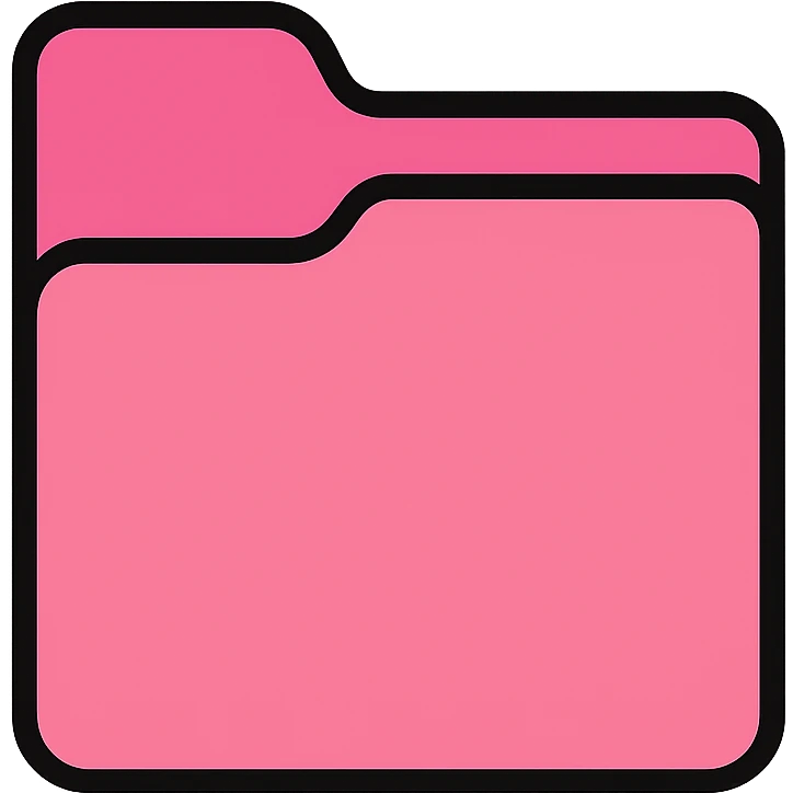 pink document folder with tab emoji
