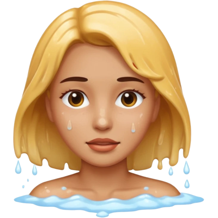 A women washing her face emoji