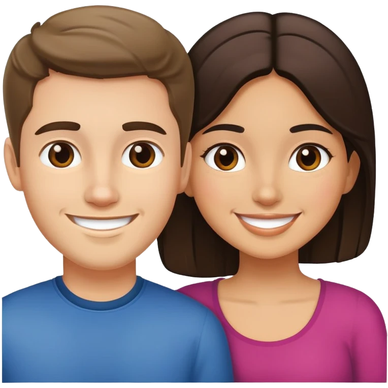 hispanic girl and white guy emoji