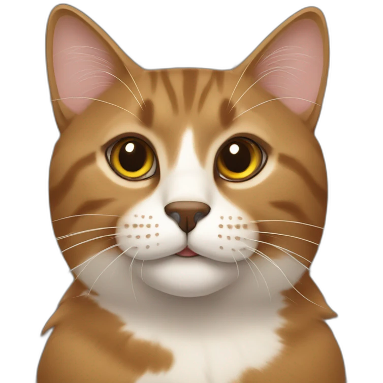 Brown Norvegian cat  emoji