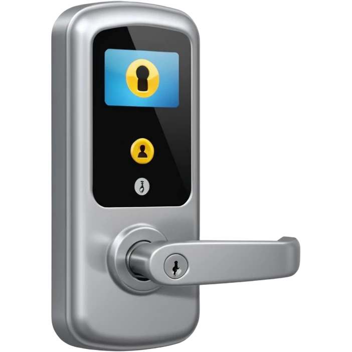 Electronic Door Lock System with card insert only screen no key hole emoji