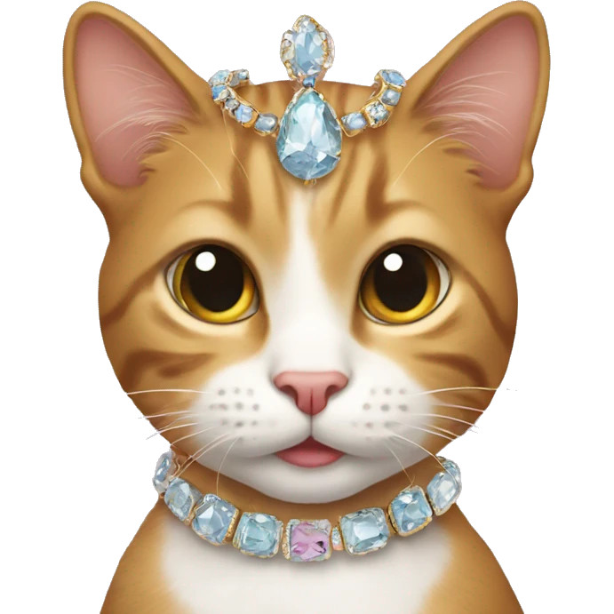 cat wearing jewellry  emoji