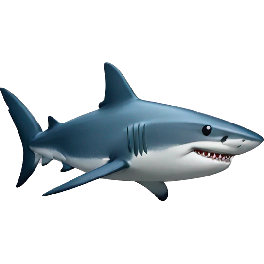 Shark with a crop top  emoji