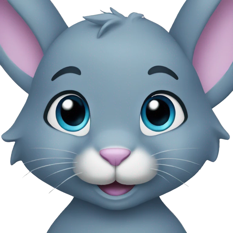 Blue bunny emoji