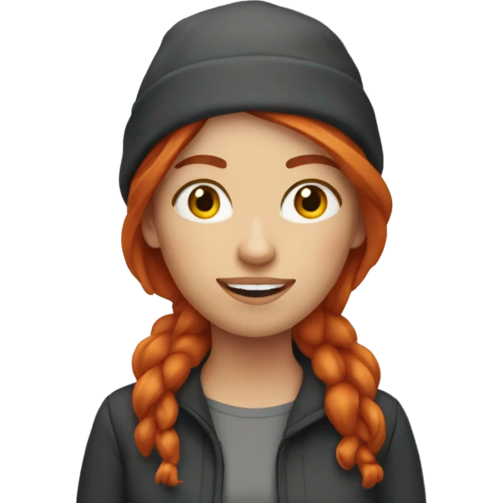 25 year old red haired female shopping emoji