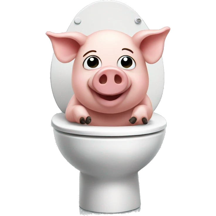 Pig on toilet emoji