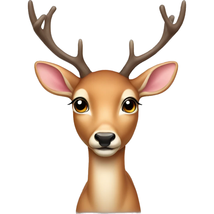 coquette deer with a bow emoji