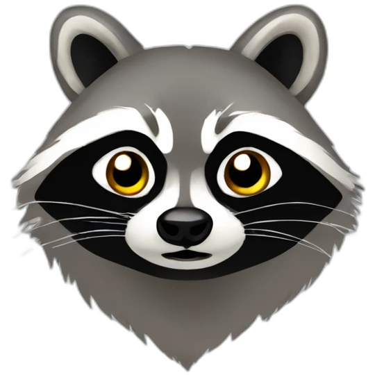 a raccoon in blob style emoji
