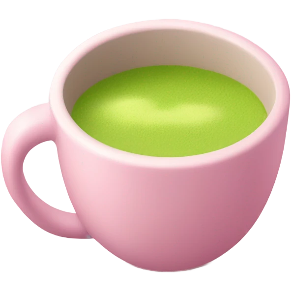 matcha in a light pink mug  emoji