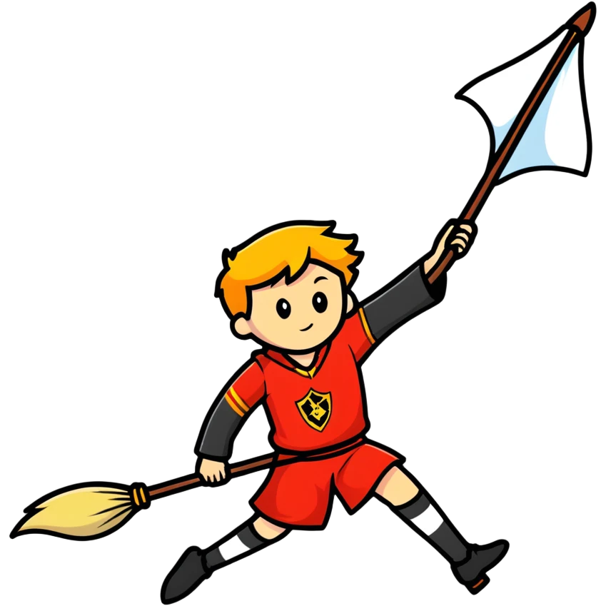 Quidditch player on broomstick emoji