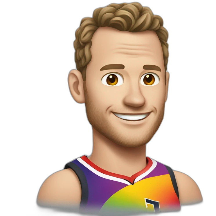 Jonathan Toews as rainbow beach bum emoji
