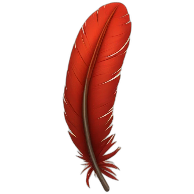 Red feather emoji