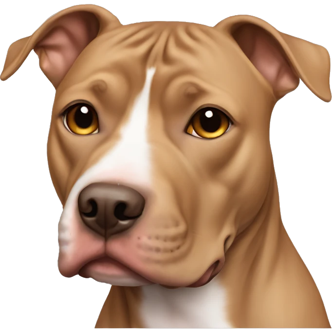 light brown american pitbull terrier with light brown eyes emoji