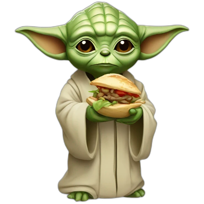 yoda eating kebab emoji