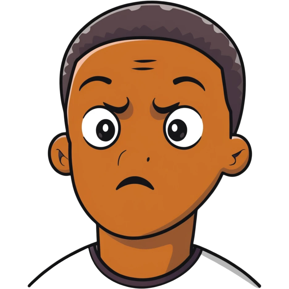 black man confused emoji