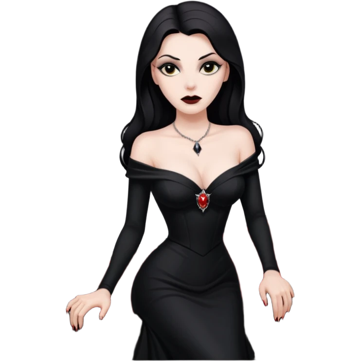 Vampira mulher bonita sexy em seu caixão  emoji