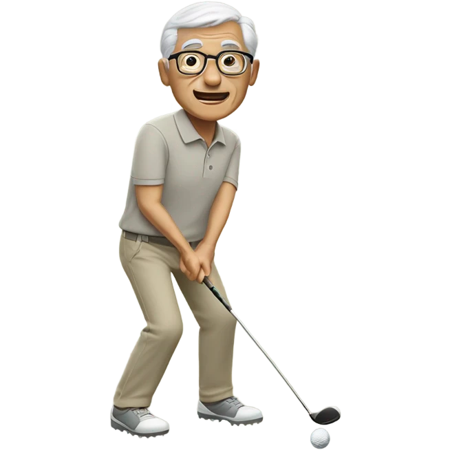 Grandpa golfing emoji