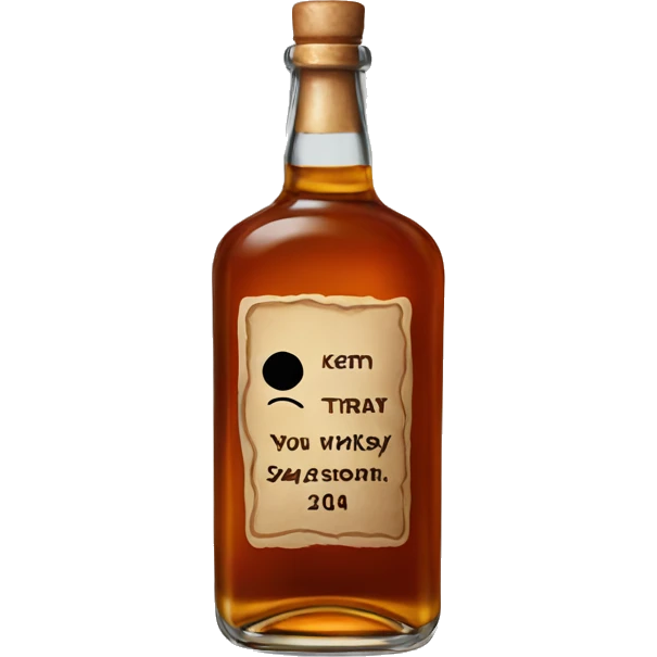 Whiskey bottle emoji