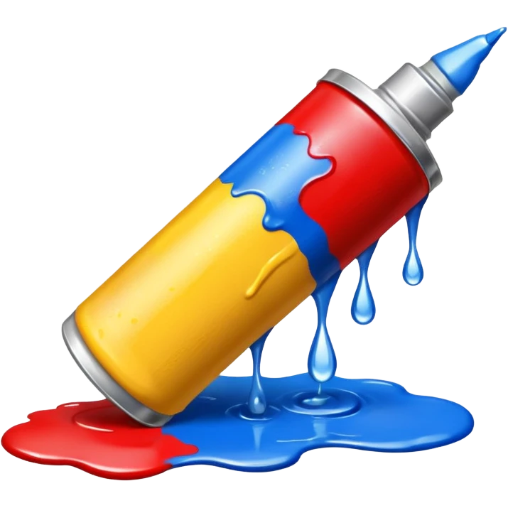 tube of paint with drops of color emoji