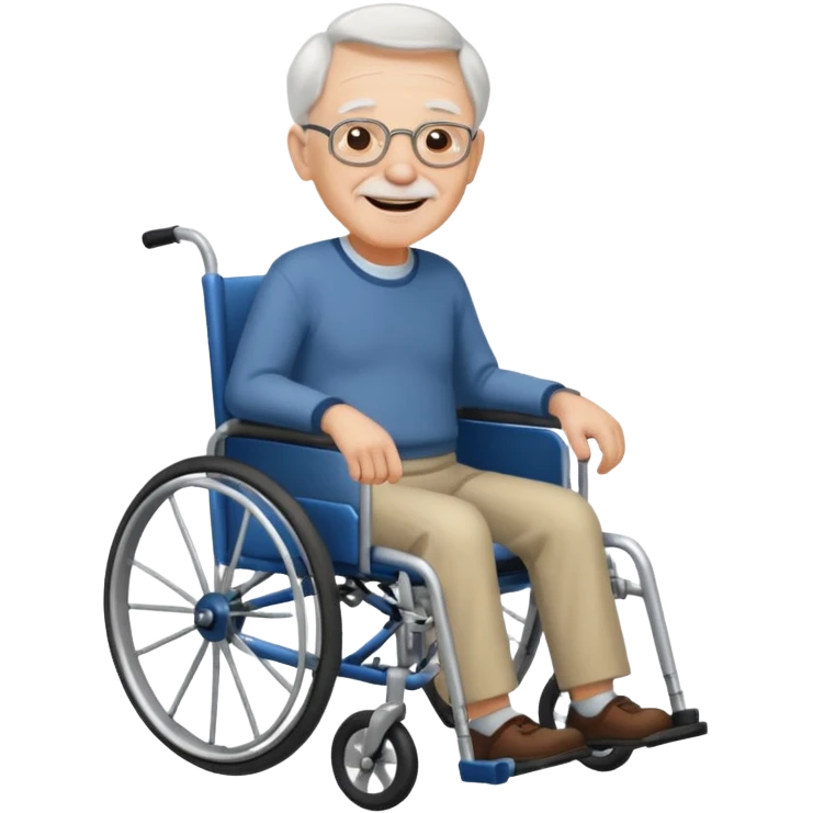 grandpa on wheelchair emoji