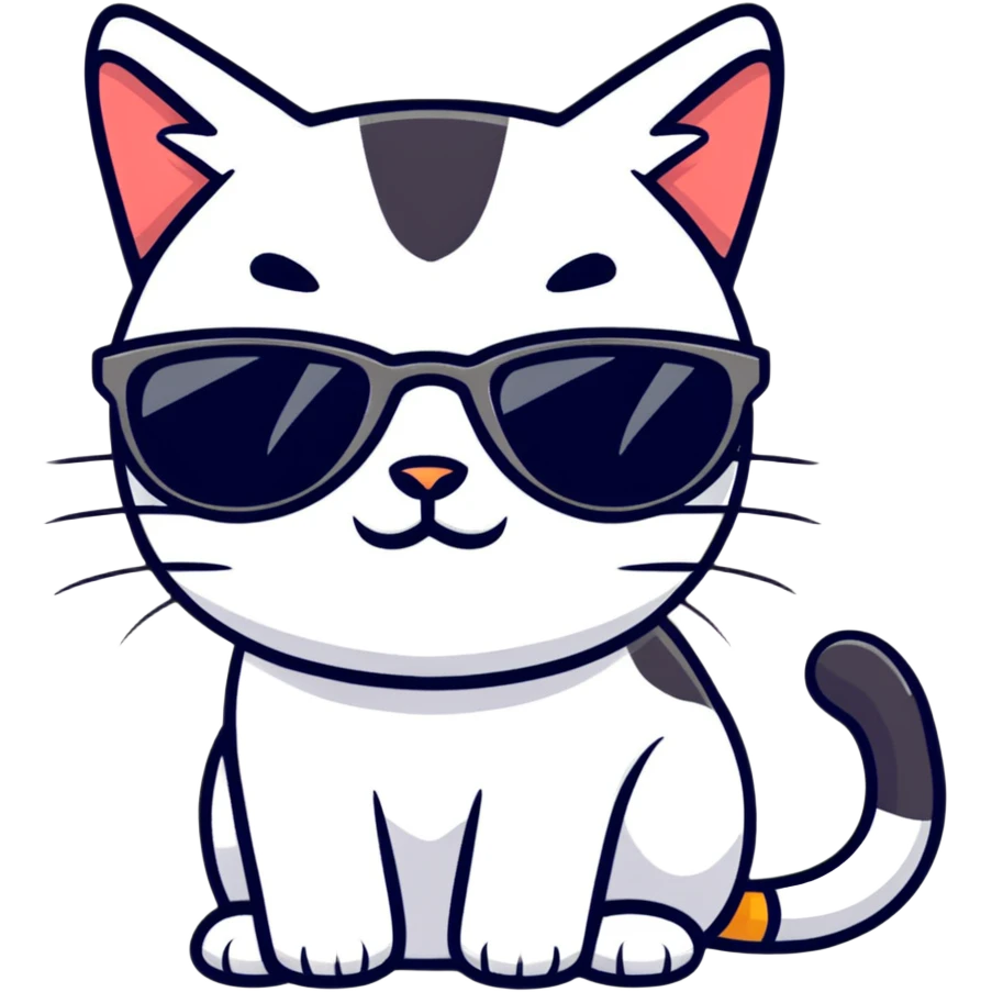 Cat with sunglasses emoji
