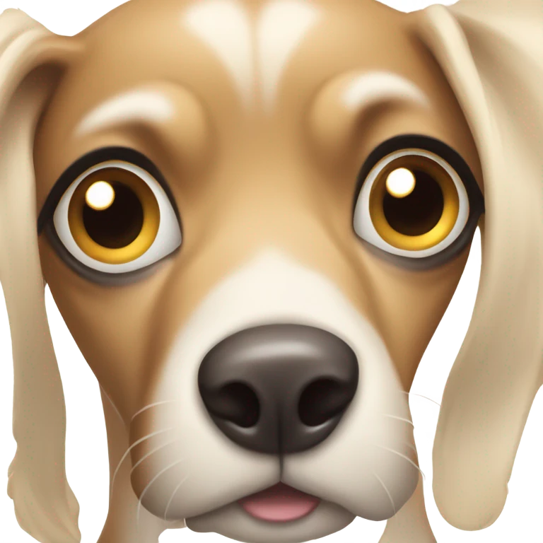 Dog with big eyes emoji