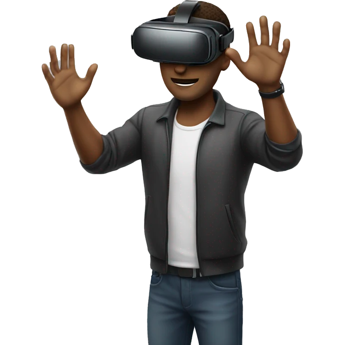 men holding virtual reality hand controller  emoji